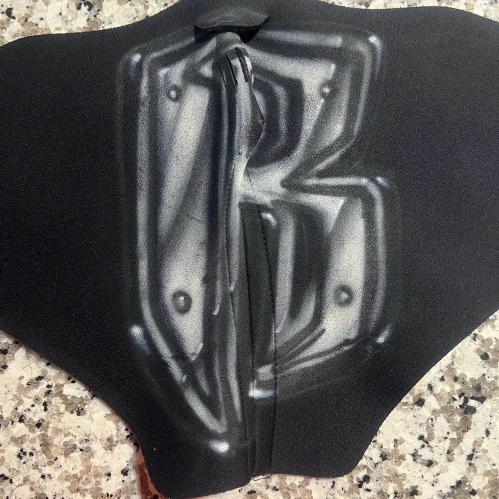 RuffRyders Black and Gray Graphic Neoprene Mask